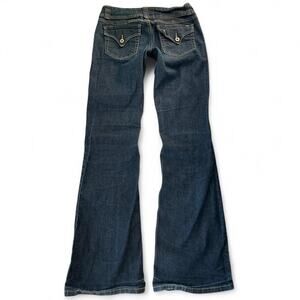 Vintage Angels Dark Wash Low-Rise Flare Jeans – Size 9 Long